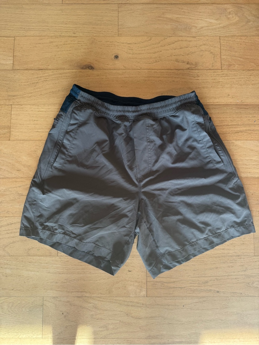 Birddogs Gray Athletic Shorts with Blue Waistband